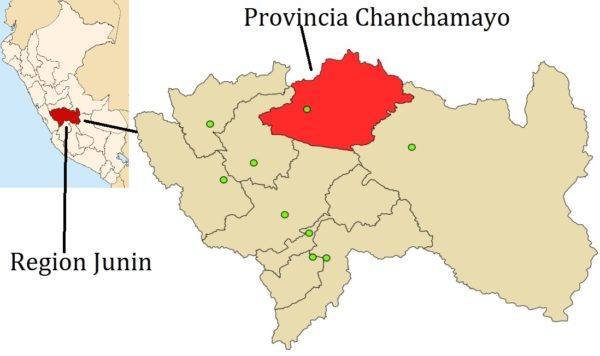 Morin Peru Provincia Chanchamayo - map WikiCommons