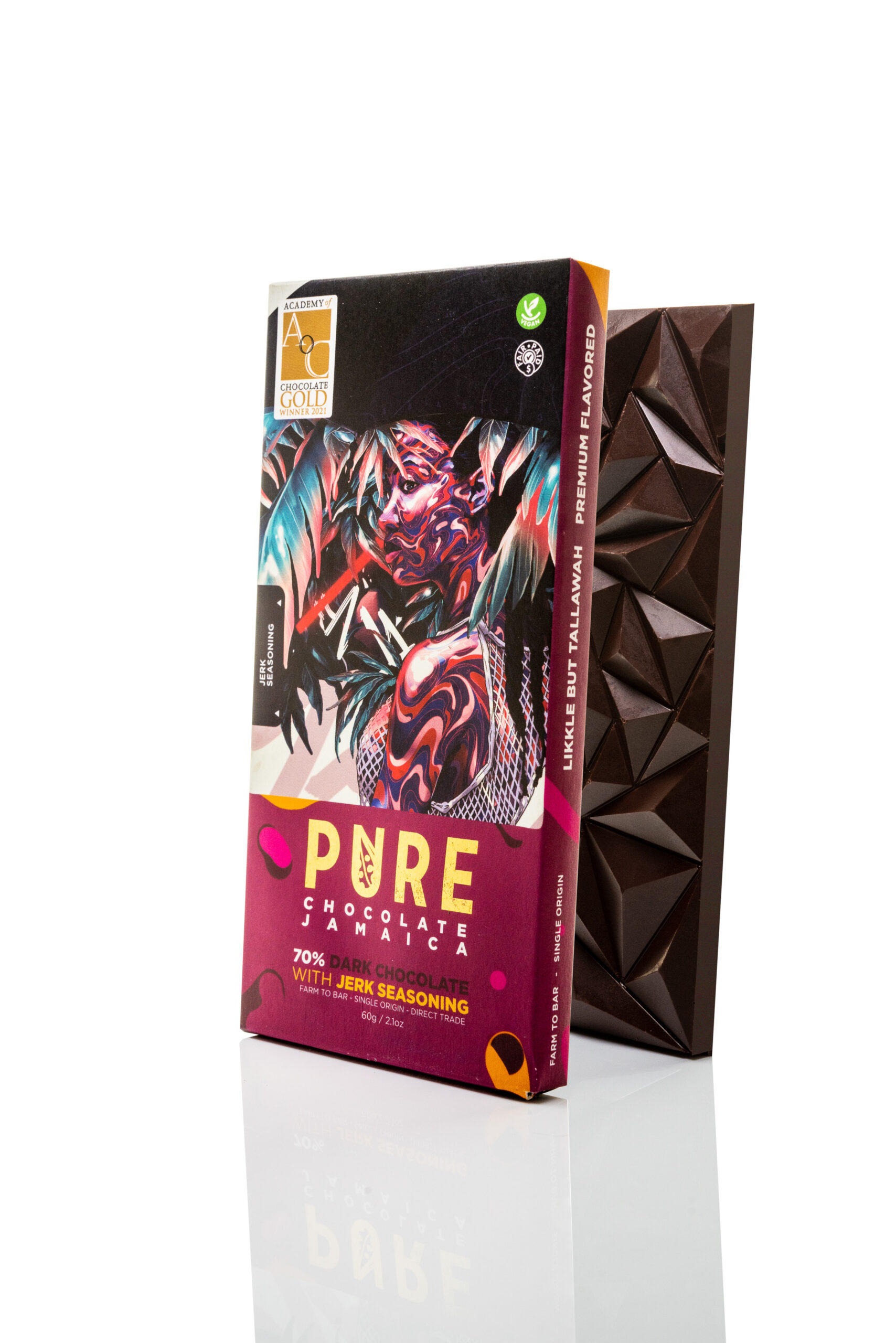 Pure Chocolate Dunkle Schokolade mit Jerk-Gewürz 70%