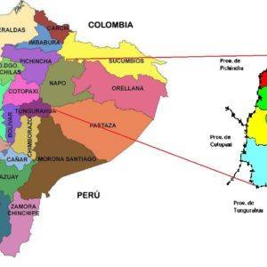 Kuná - mapa Ecuador Napo y Archidona