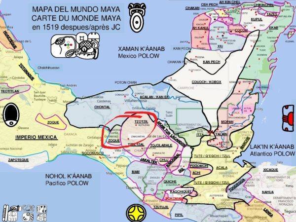 Zoque Mayas map circle